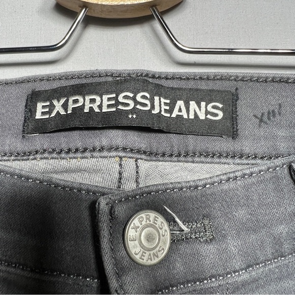 Women's Express Jeans Legging Mid Rise Gray Size 10s - Picture 3 of 10